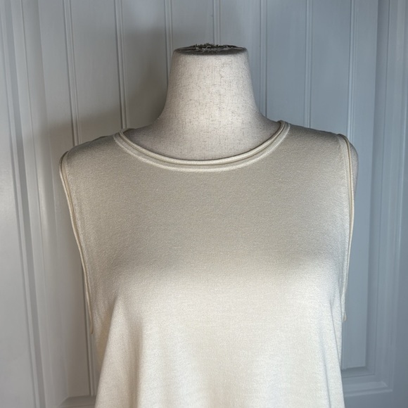Ralph Lauren Cream Sleeveless Top Relaxed Fit Ivory Sz 2X - Picture 2 of 12